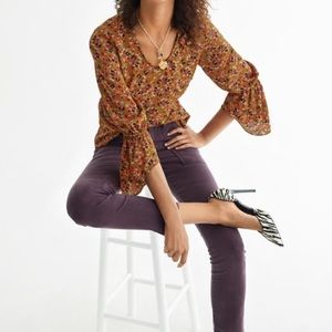 Cabi Burnished Floral Flowing Blouse